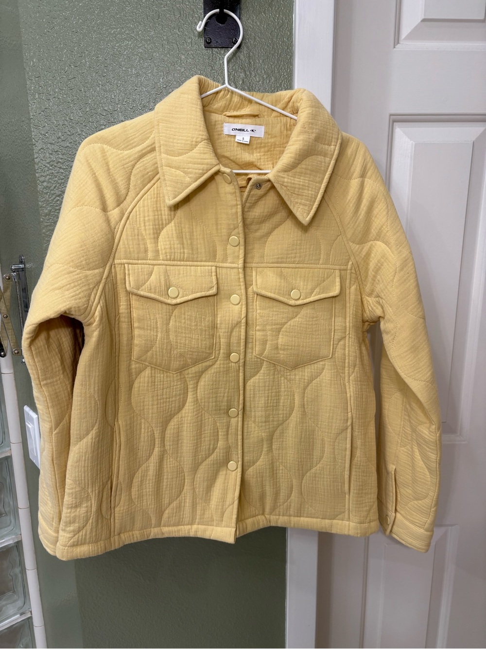 O’Neill Yellow Quilted Shirt Jacket